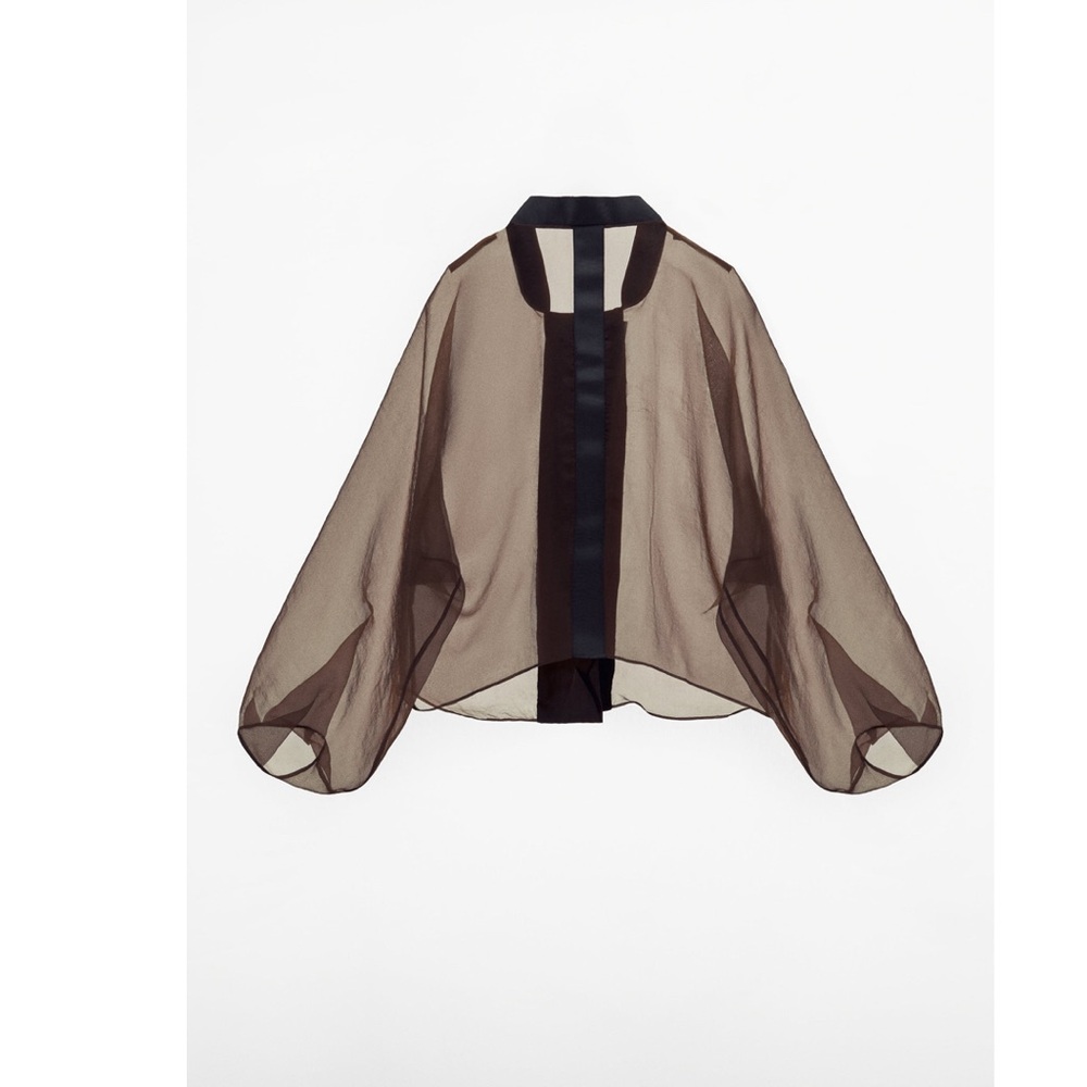 Zara organza bomber jacket
